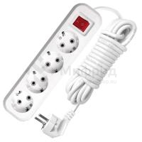 Удлинитель 4х7м с заземл. 10А IP20 S-304 ПВС 3х1 с выкл. UNIVersal 9631992