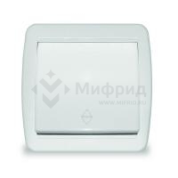 Переключатель проходной 1-кл. ОП Клио 10А IP44 бел. UNIVersal К2230