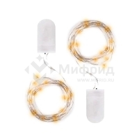 Гирлянда DC-G05-20YS2 20LED 2xCR2032(в компл.) желт. (уп.2шт) ФАZА 5047976