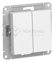 Переключатель 2-кл. AtlasDesign (сх.6+6) 10AX механизм лотос SE ATN001365