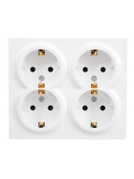 Розетка 4-м ОП LETO с заземл. закрытый корпус ПБТ бел. LEZARD 752-0200-127BDP Розетка 4-м ОП LETO с заземл. закрытый корпус ПБТ бел. LEZARD 752-0200-127BDP