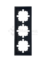 Рамка 3-м ZIMA горизонт. черн. бархат LEZARD 704-4200-148