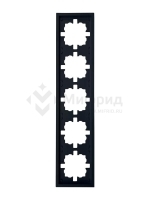 Рамка 5-м ZIMA горизонт. черн. бархат LEZARD 704-4200-150