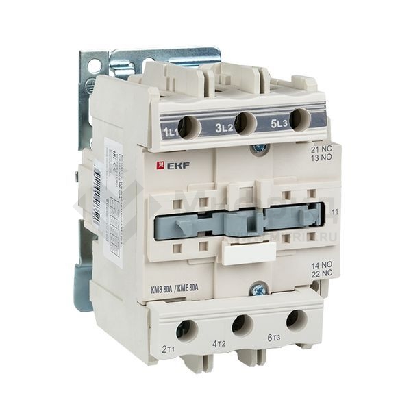 Контактор КМЭ-3 80А кат. 230В AC 1НО+1НЗ EKF ctr-s-80-220