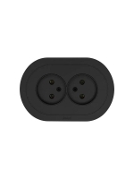 Розетка 2-м СП OSEN без заземл. ПБТ круглая механизм черн. бархат LEZARD 744-4200-128B