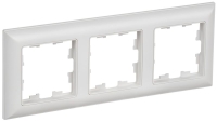Рамка 3-м BRITE РУ-3-БрАБ арктич. бел./бел. IEK BR-M32-12-K91