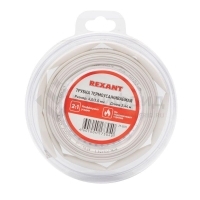 Трубка термоусадочная ТУТ нг 6.0/3.0 бел. ролик 2.44м Rexant 29-0031