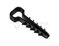 Дюбель-хомут PCD-F 06х12-45-100BL для плоского кабеля PA6.6 черн. (уп.100шт) JazzWay 5055001