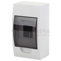Бокс навесной ЩРН-П-4 4мод. IP41 пластик SIMPLE NO-box_simple-plastic_4_surface BOXS04 Эра Б0041521