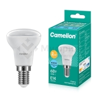 Лампа светодиодная LED6 R50/845/E14 6Вт рефлектор матовая 4500К бел. E14 480лм 220В Camelion 11659