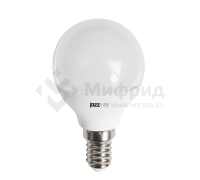 Лампа светодиодная PLED-LX 8Вт G45 шар матовая 5000К холод. бел. E14 JazzWay 5028623