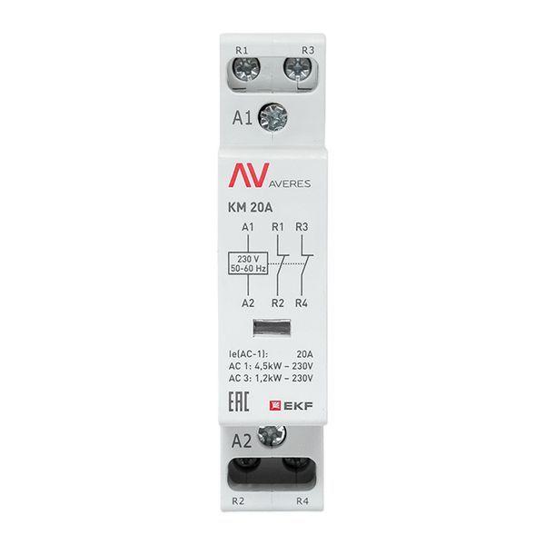 Контактор модульный КМ 20А 2NC 230В AC (1 мод.) AVERES EKF km-av-1-20-02-230V Контактор модульный КМ 20А 2NC 230В AC (1 мод.) AVERES EKF km-av-1-20-02-230V