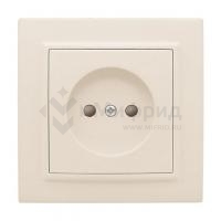 Розетка 1-м СП Минск 10А IP20 без заземл. защ. шторки беж. EKF ERR10-022-200