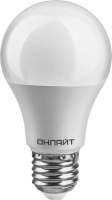 Лампа светодиодная 61 140 OLL-A60-10-230-6.5K-E27 10Вт грушевидная 6500К холод. бел. E27 1000лм 176-264В ОНЛАЙТ 61140