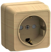 Розетка 1-м ОП Октава РСш20-3-ОС 16А IP20 с заземл. защ. шторки сосна GENERICA ERO14-K03-16-DC Розетка 1-м ОП Октава РСш20-3-ОС 16А IP20 с заземл. защ. шторки сосна GENERICA ERO14-K03-16-DC