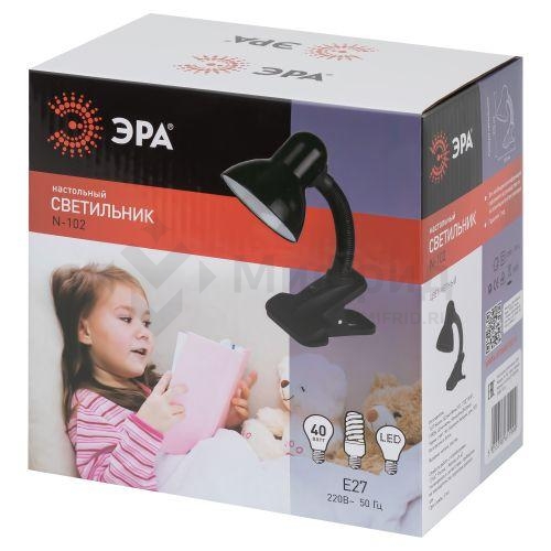 Светильник настольный N-102-E27-40W-BK матов. черн. Эра C0041424