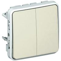 Механизм переключателя проходного 2-кл. СП Plexo 10А IP55 10AX бел. Leg 069625