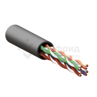 Кабель витая пара U/UTP кат.5E 4 пары 24 AWG solid внешн. LDPE черн. (м) TERACOM PRO EKF TRP-5EUTP-04PE-BK-OUT3
