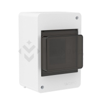 Щиток настенный Фрейм (FRAME) 4мод. с тонированной дверцей бел. DKC F04W0WD