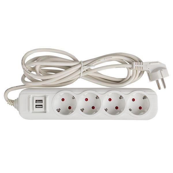 Удлинитель 4х5м 16А IP20 Эксперт 3.5кВт 2хUSB 2.1А ПВС 3х1 PROxima EKF UBA16-2USB-4-05i Удлинитель 4х5м 16А IP20 Эксперт 3.5кВт 2хUSB 2.1А ПВС 3х1 PROxima EKF UBA16-2USB-4-05i