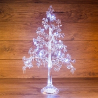 Фигура светодиодная "Ель" 51см 15LED бел. 1Вт IP20 на подставке элементы питания 3хAAA (не в компл.) Neon-Night 513-033