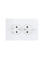 Розетка 2-м СП OSEN без заземл. ПБТ белая LEZARD 743-0200-128B