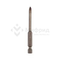 Сверло по стеклу и керамике 5мм 4 грани шестигранный хвостовик Kranz KR-91-0648