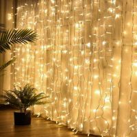 Гирлянда светодиодная "Дождь/Занавес" 3х3м 400LED тепл. бел. IP20 220В 8 режимов Эра Б0051873