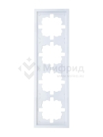 Рамка 4-м ZIMA горизонт. бел. LEZARD 704-0200-149