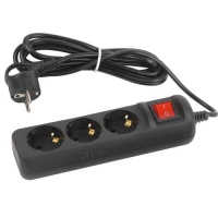 Удлинитель 3х3м с заземл. 10А с выкл. ПВС 3х0.75 черн. UX-3es-3m-B Эра Б0057728 Удлинитель 3х3м с заземл. 10А с выкл. ПВС 3х0.75 черн. UX-3es-3m-B Эра Б0057728