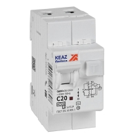 Выключатель автоматический дифференциального тока 2п OptiDin D63-23C20-AC-У3 C20 100мА 4.5кА с защитой от сверхтоков КЭАЗ 328106