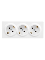 Розетка 3-м ОП LETO с заземл. закрытый корпус ПБТ бел. LEZARD 752-0200-127BUP Розетка 3-м ОП LETO с заземл. закрытый корпус ПБТ бел. LEZARD 752-0200-127BUP