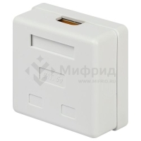 Розетка компьютерная 2-м RJ45 кат.5E неэкранир. RJ02UN Эра Б0056902