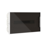 Щиток встраиваемый Фрейм (FRAME) ЩРв-п-18 18мод с тонированной дверцей с 2 шинами PEN на 8 и 10 отверст. бел. DKC F18B1WD