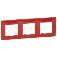 Рамка 3-м СП Etika IP20 красн. IEK 672533
