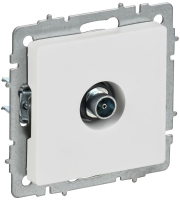Розетка телевизионная оконечная TV СП BRITE РТВ11-0-БрАБ механизм арктич. бел. IEK BR-A10-O-K91