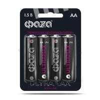 Элемент питания алкалиновый AA/LR6 1.5В ULTRAMAX LR6UM-B4 BL-4 (уп.4шт) ФАZА 5043022