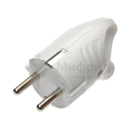 Вилка электрическая с заземл. с кольцом (ушком) 16А 250В IP20 бел. TOKOV ELECTRIC TKL-PLUZR-C01
