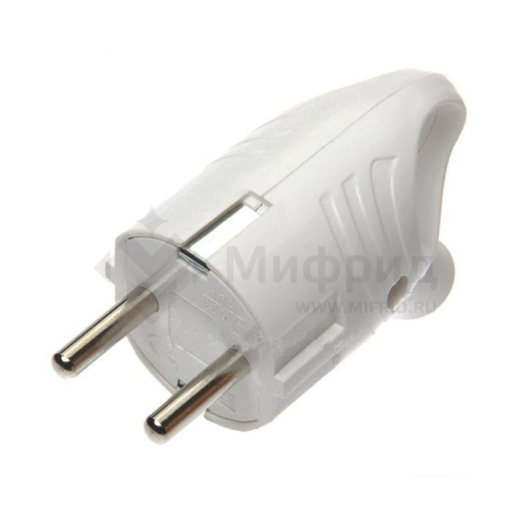 Вилка электрическая с заземл. с кольцом (ушком) 16А 250В IP20 бел. TOKOV ELECTRIC TKL-PLUZR-C01