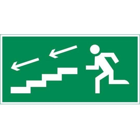Знак "ПО ЛЕСТНИЦЕ ВНИЗ ВЛЕВО" 180х90мм для аварийно-эвакуационного светильника Compact VARTON V5-EM04-60.004.038