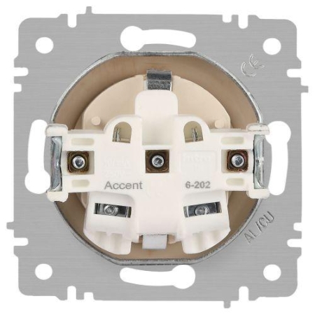 Розетка 1-м СП Accent 6-202-11 16А IP20 250В 2P+E Schuko сосна Intro Б0063706 Розетка 1-м СП Accent 6-202-11 16А IP20 250В 2P+E Schuko сосна Intro Б0063706