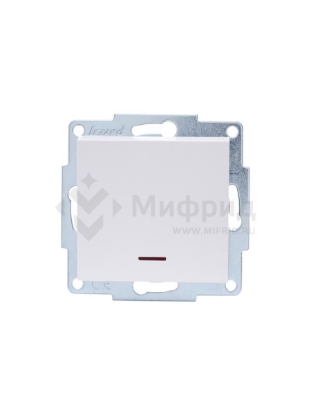 Выключатель 1-кл. 1п СП Vesna 10А IP20 с индикацией механизм бел. LEZARD 742-0288-111