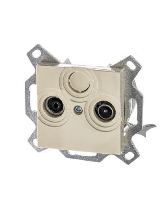 Розетка телевизионная проходная TV/R Levit 7дБ сл. кость ABB 2CHH083607A6017 Розетка телевизионная проходная TV/R Levit 7дБ сл. кость ABB 2CHH083607A6017