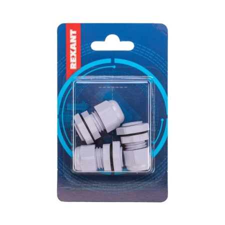 Ввод кабельный PG-9 (4-8мм) сер. комплект (уп.3шт) Rexant 07-8009-A3 Ввод кабельный PG-9 (4-8мм) сер. комплект (уп.3шт) Rexant 07-8009-A3