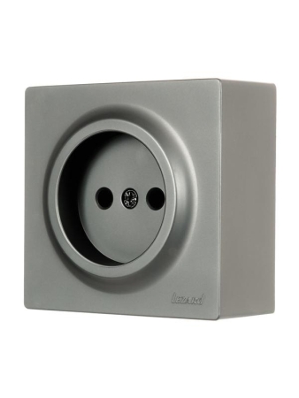 Розетка 1-мест. без заземл. LETO ПБТ платина LEZARD 752-3500-121B Розетка 1-мест. без заземл. LETO ПБТ платина LEZARD 752-3500-121B