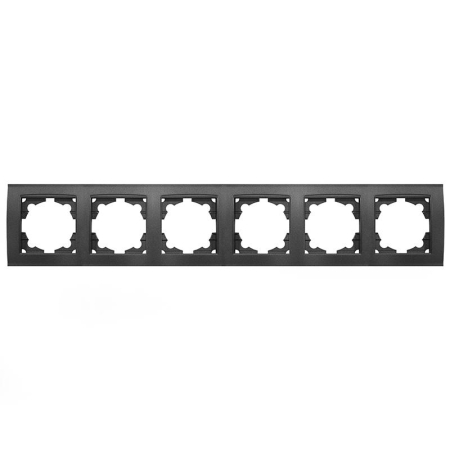 Рамка 6-м Бриллиант горизонт. графит Universal 1030-Gr