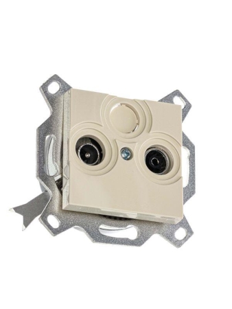 Розетка телевизионная проходная TV/R Levit 7дБ сл. кость ABB 2CHH083607A6017 Розетка телевизионная проходная TV/R Levit 7дБ сл. кость ABB 2CHH083607A6017