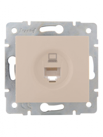Розетка компьютерная 1-м СП Karina RJ45 механизм крем. LEZARD 707-0388-139 Розетка компьютерная 1-м СП Karina RJ45 механизм крем. LEZARD 707-0388-139