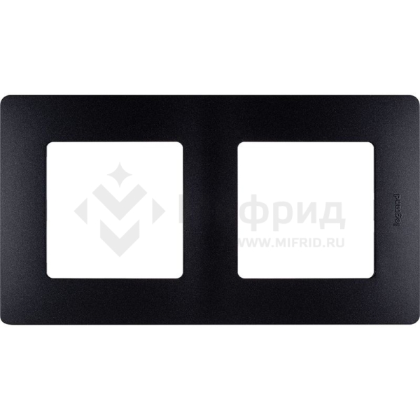 Рамка 2-м СП Etika IP20 антрацит IEK 672582