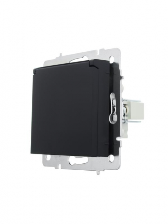 Розетка 1-м СП Vesna с заземл. с крышкой ПБТ механизм черн. бархат LEZARD 742-4288-123B Розетка 1-м СП Vesna с заземл. с крышкой ПБТ механизм черн. бархат LEZARD 742-4288-123B